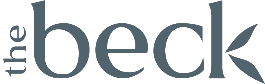 The image shows a stylized text that reads "the beck".